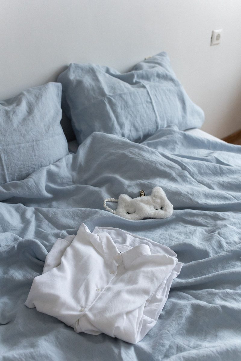 Flax Duvet Cover, Sky