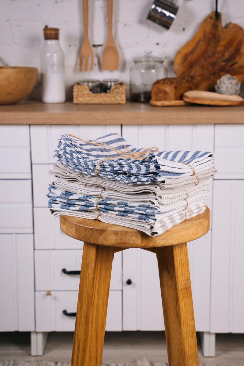 Striped Flax Kitchen Cloths